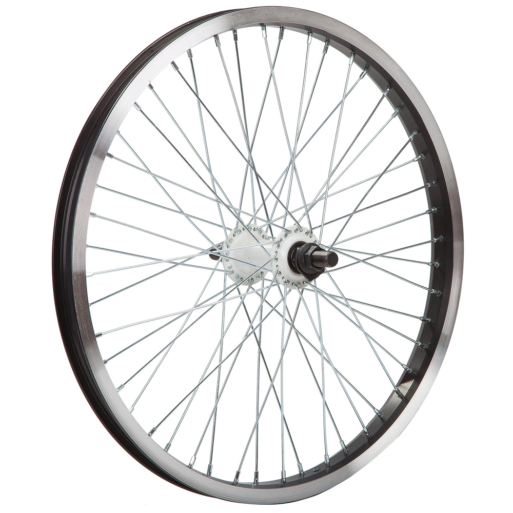 Колесо в сборе 20" BMX AL, двустеночное переднее 48 отв., пром подшипник X95020
