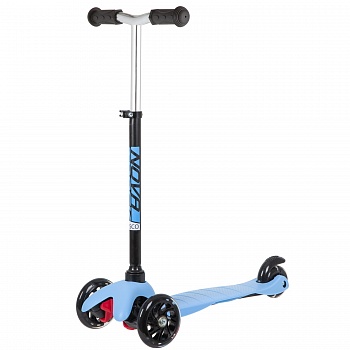 Самокат-кикборд Novatrack Disco-kids (120H.DISCOKIDS.BBL20) черно-синий