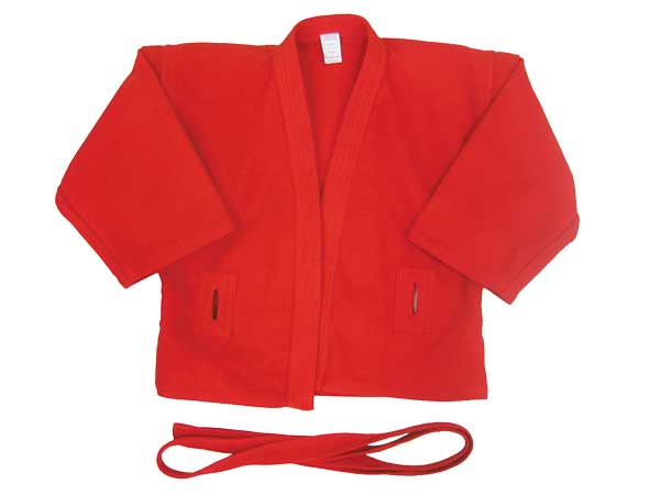Кимоно для самбо Sapsan красное плотность 550-600гр/м2
