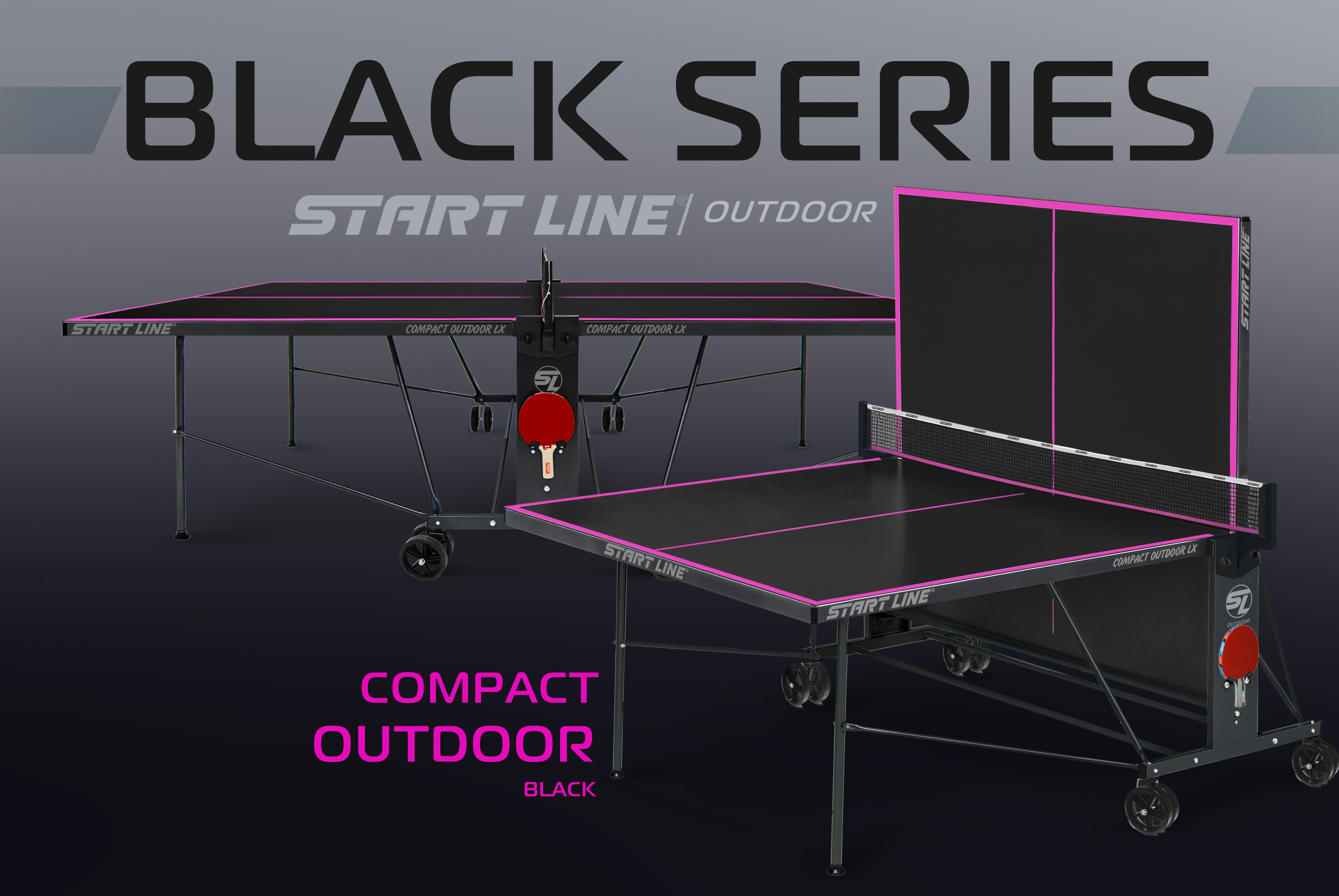Теннисный стол Start Line Compact Outdoor-2 LX BLACK