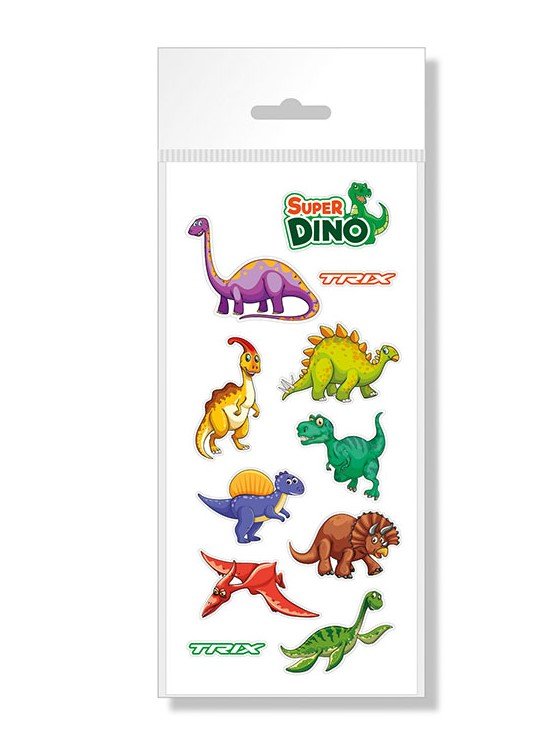 Наклейки TRIX Super Dino детские лист 98 х 210 мм.