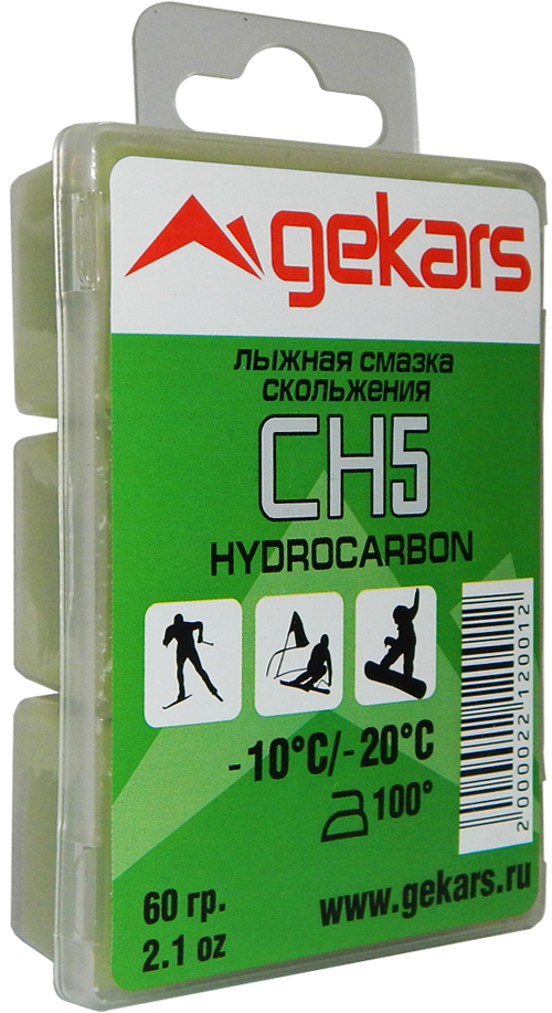 Парафин скольжения GEKARS СН-5 темп. -10-20С 60 гр. зелёный