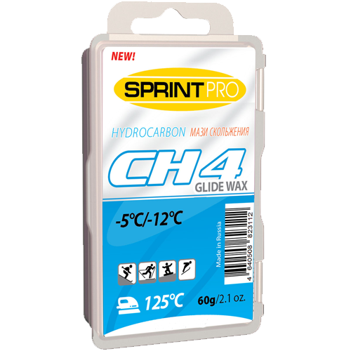 Парафин скольжения SPRINT PRO CH-4 темп. -5 -12С 60 гр. Blue
