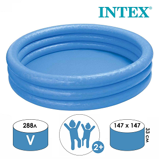 Бассейн надувной INTEX 58426 Кристалл 147*33 см от 2 лет