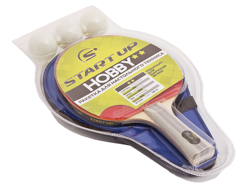 Набор для настольного тенниса START UP BR-12/2St 8046 (ракетка,чехол+3мяча)  Набор для настольного тенниса START UP BR-12/2St 8046 (ракетка,чехол+3мяча)