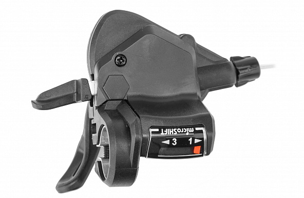 Шифтер Stels Microshift TS-39-3L левый 3 ск. с тросом 1800мм.