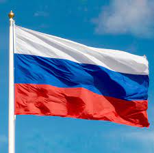 Флаг Россия с древкой