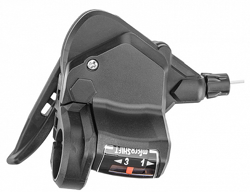 Шифтер Stels Microshift TS-38-3L левый 3 ск. с тросом 1800мм.