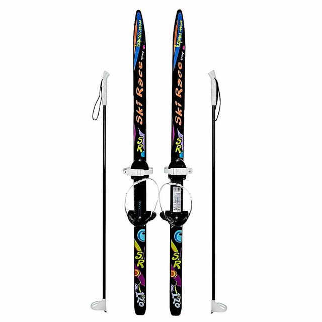 Лыжи детские ЦИКЛ Ski Race унив. крепление "Цикл" с палками