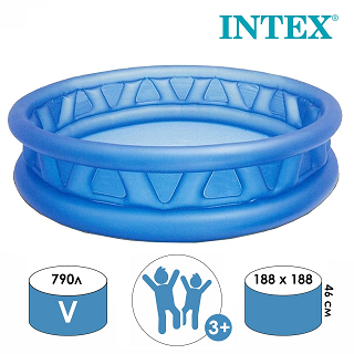 Бассейн надувной INTEX 58431 Soft Side 188*46 см