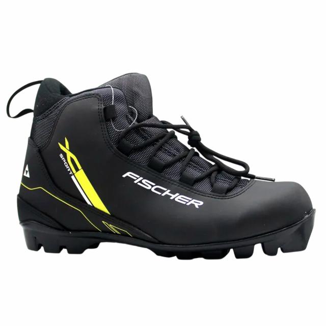 Ботинки лыжные FISCHER XC SPORT BLACK YELLOW NNN (2018-19)