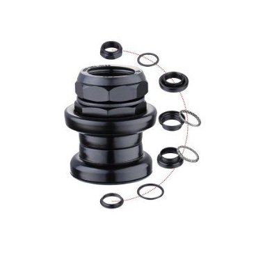 Детали рулевой колонки MIXIEER 1-1/8" резьбовая, высота 35,5мм. чёрная