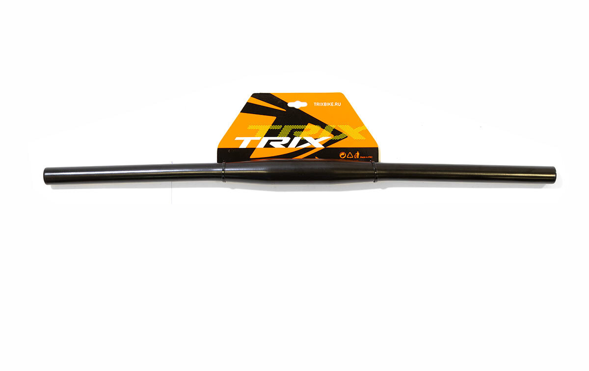 Руль TRIX MTB для велосипедов, посадка 31,8мм., подъём 15мм., длина 620мм. алюминиевый, чёрный