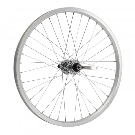 Колесо в сборе 24" AL, двустеночное заднее 32 отв., под трещётку 6-8 ск., V-Brake X95076