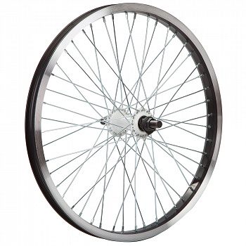Колесо в сборе 20" BMX AL, двустеночное переднее 48 отв., пром подшипник X95020 Колесо в сборе 20" BMX AL, двустеночное переднее 48 отв., пром подшипник X95020