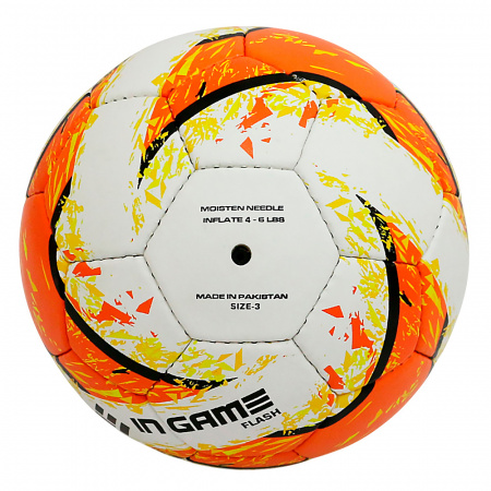 Мяч футбольный Ingame Flash (3, Белый - оранжевый)
