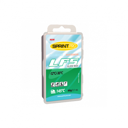 Парафин скольжения SPRINT PRO LF-5 темп. -12-30С 60 гр. зелёный