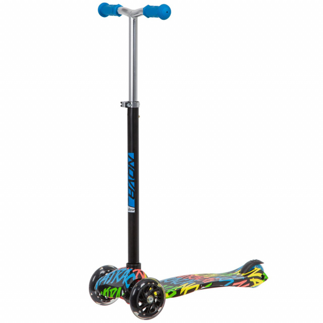 Самокат-кикборд Novatrack NRainbow 2020 (120.NRAINBOW.GBL20) цветной дизайн,синий Самокат-кикборд Novatrack NRainbow 2020 (120.NRAINBOW.GBL20) цветной дизайн,синий