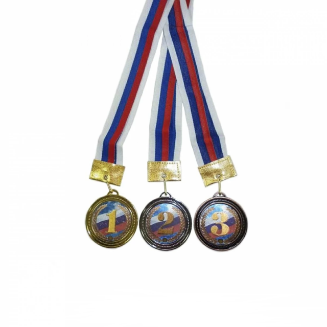 Медаль + лента 65-0201 D-65мм 