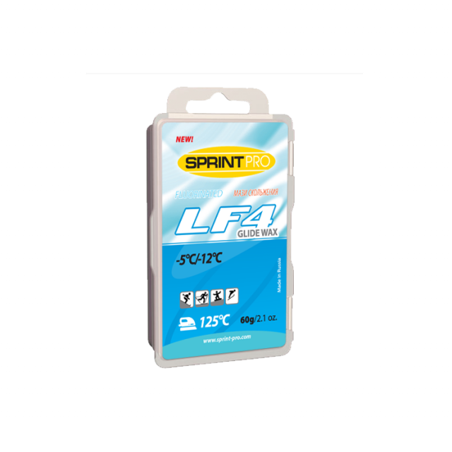 Парафин скольжения SPRINT PRO LF-4 темп. -5-12С 60 гр. синий