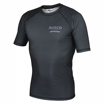 Рашгард для ММА Rusco Sport ONLY BLACK короткий рукав/детский