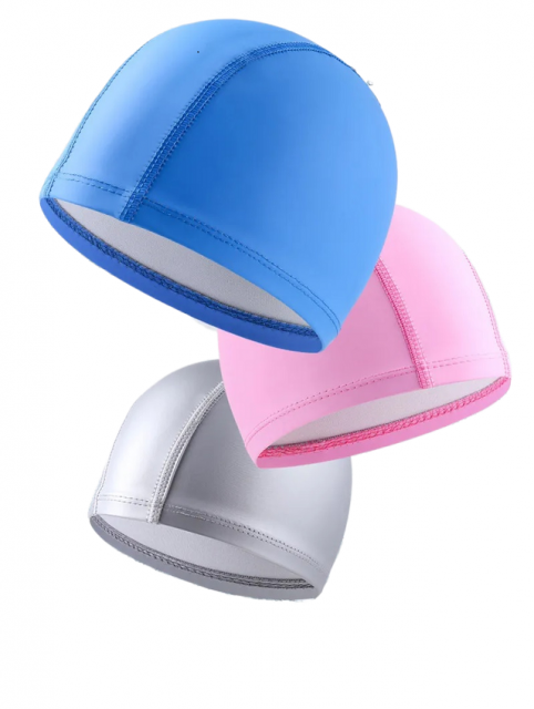 Шапочка для плавания цветная с пропиткой взрослая