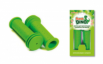 Ручки руля TRIX Super Dino 102 мм., антискользящие с упорами, зелёные Ручки руля TRIX Super Dino 102 мм., антискользящие с упорами, зелёные
