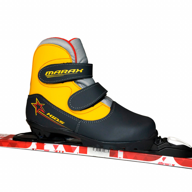 Ботинки лыжные MARAX MXS-КIDS SNS NEW (30, Серый-желтый)