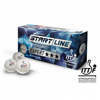 Набор мячей для настольного тенниса Start Line Expert 3* 10шт/40мм белый