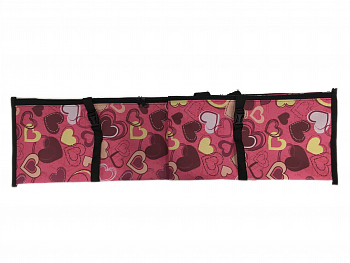 Чехол лыжный GEKARS на 1 пару "Сердца на розовом"