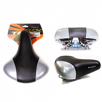 Седло TRIX SD-TX-0801A комфортное чёрно-серое   Седло TRIX SD-TX-0801A комфортное чёрно-серое