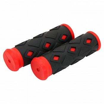 Ручки руля STG XD-113B 95мм. чёрно-красные Ручки руля STG XD-113B 95мм. чёрно-красные