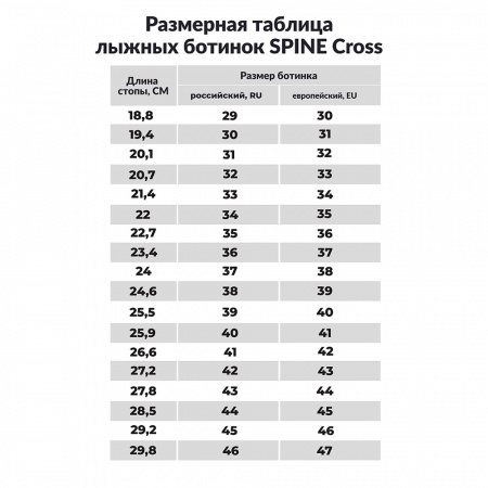 Ботинки лыжные SPINE Cross 35 75 мм (нат. кожа)