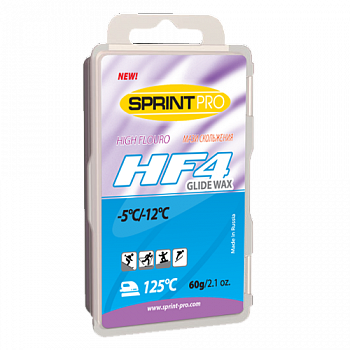 Парафин скольжения SPRINT PRO HF-4 темп. -5-12С 60 гр. Blue