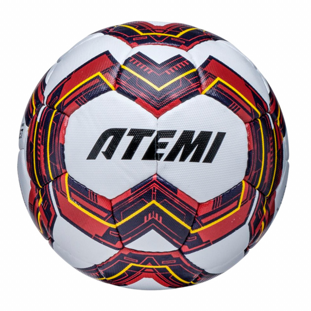 Мяч футбольный ATEMI BULLET LIGHT TRAINING (р.3, Белый - баклажан - желтый)