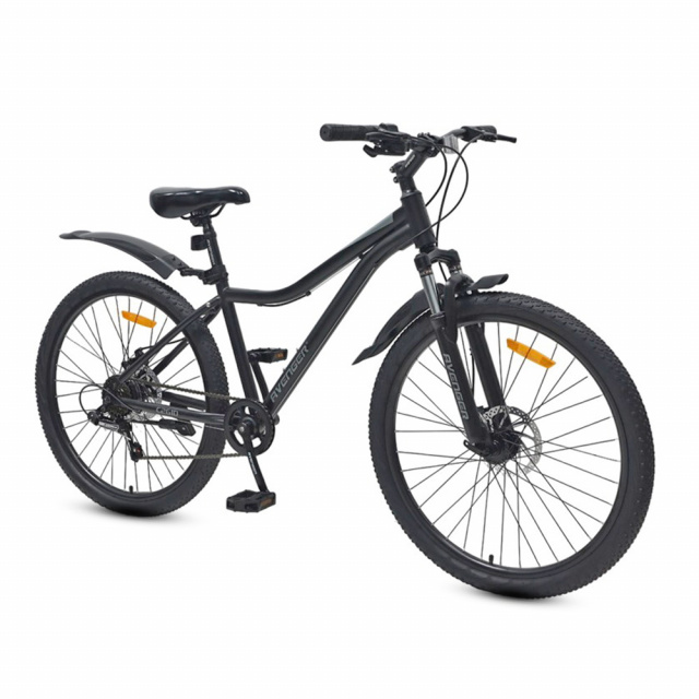 Велосипед AVENGER С261 D 26" (2025) (Чёрный-серый)