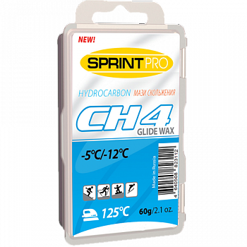 Парафин скольжения SPRINT PRO CH-4 темп. -5 -12С 60 гр. Blue