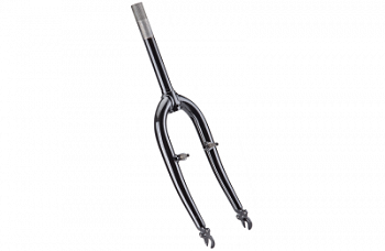 Вилка 20" 1" ЖВМЗ жесткая резьбовая, стальная, чёрная шток 194 мм.