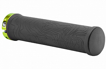 Ручки руля Stels XH-G213BL длина 130 мм. чёрные, зелёные кольца Ручки руля Stels XH-G213BL длина 130 мм. чёрные, зелёные кольца