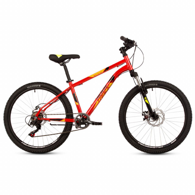 Велосипед NOVATRACK BATTLER D 24" (2023) 6 ск. (14" (135-155), Красный)