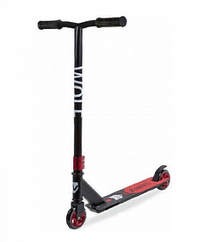 Самокат Novatrack WOLF 30 100 (100A.WOLF.BRD20) черный - красный Самокат Novatrack WOLF 30 100 (100A.WOLF.BRD20) черный - красный