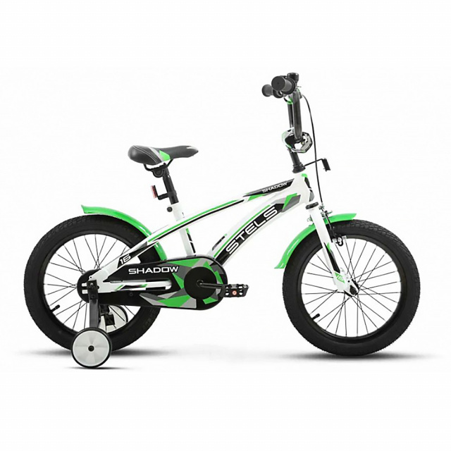 Велосипед STELS Shadow16" Z010 (2024) 1 ск. (9,5", Белый - зеленый)