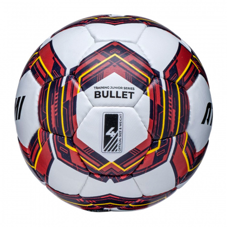 Мяч футбольный ATEMI BULLET LIGHT TRAINING (р.4, Белый - баклажан - желтый)