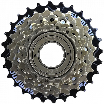 Трещётка SHIMANO TourneyTZ500 6 скоростей 14-28T чёрно-коричневая Трещётка SHIMANO TourneyTZ500 6 скоростей 14-28T чёрно-коричневая