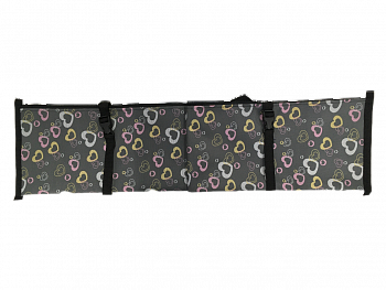 Чехол лыжный GEKARS на 1 пару "Сердца на сером"