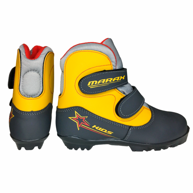 Ботинки лыжные MARAX MXN-КIDS NNN NEW (28, Серый - желтый)