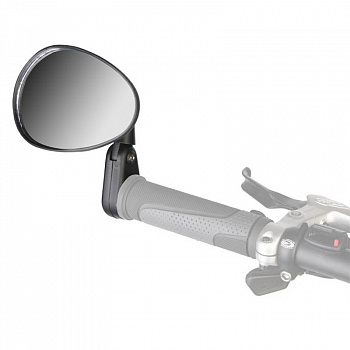 Зеркало заднего вида для велосипеда DX-222SB крепится вместо заглушки грипсы