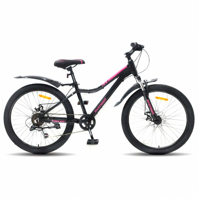 Велосипед AVENGER A241 DW 24" (2025)  (Чёрный-розовый)