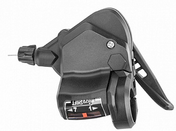 Шифтер Microshift TS-38 правый 7 ск. с тросом 2500 мм., чёрный