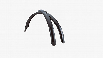 Комплект крыльев 26" пластик с брызговиками, чёрные